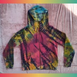 Aviator Nation Multicolor Tie-Dye Zip-up Hoodie